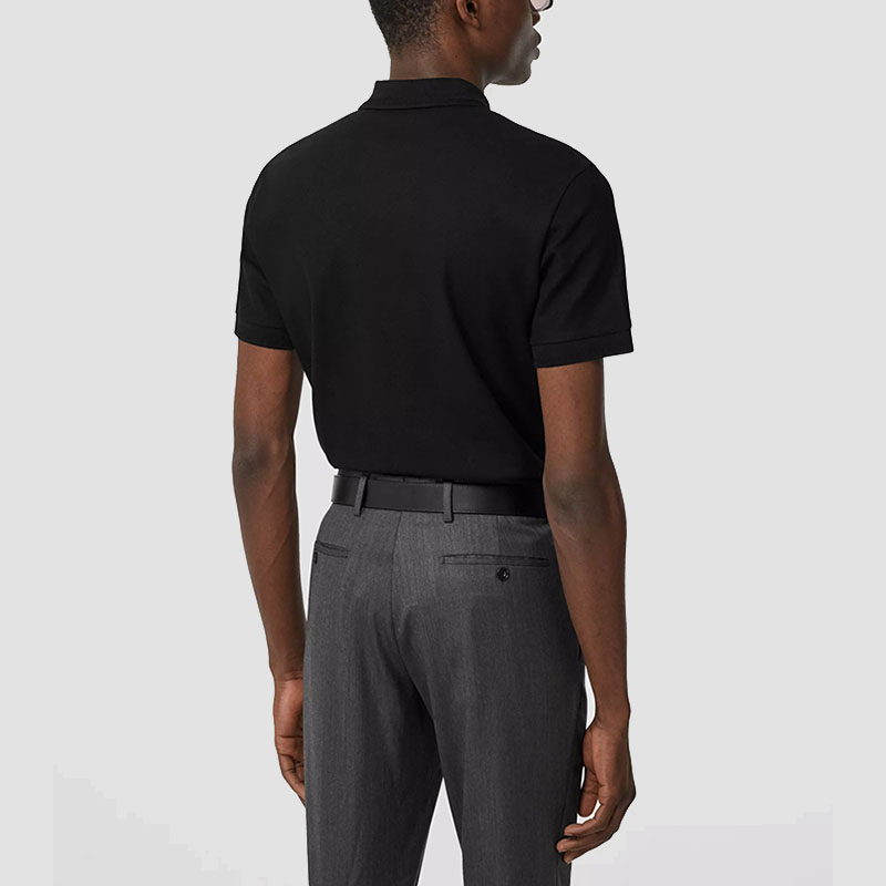 Burberry Solid Color Casual Polo Shirt Black 80270561 圖 5