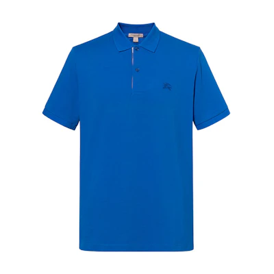 Burberry Solid Color Casual Polo Shirt for Men - Blue 80274751