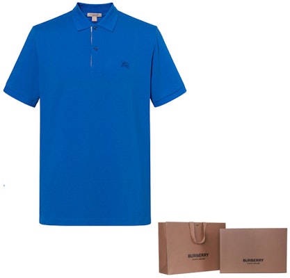 Burberry Baju Polo Kasual Lelaki Warna Biru. 80274751 2