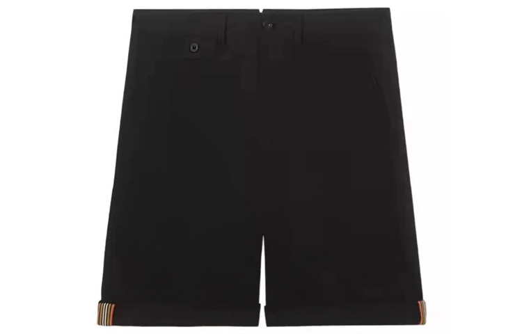 Burberry Solid Color Casual Zipper Shorts - Black. 80314601 圖 2