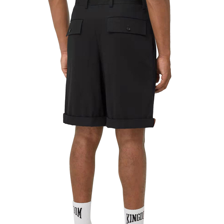 Burberry Solid Color Casual Zipper Shorts - Black. 80314601 圖 4