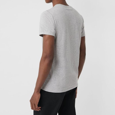 Burberry Baju-T Leher Bulat Kapas Warna Kelabu. 80277411 Purchase Burberry Baju-T Leher Bulat Kapas Warna Kelabu. 80277411