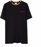 Order Burberry 素色男士黑色短袖圓領T恤 80781141