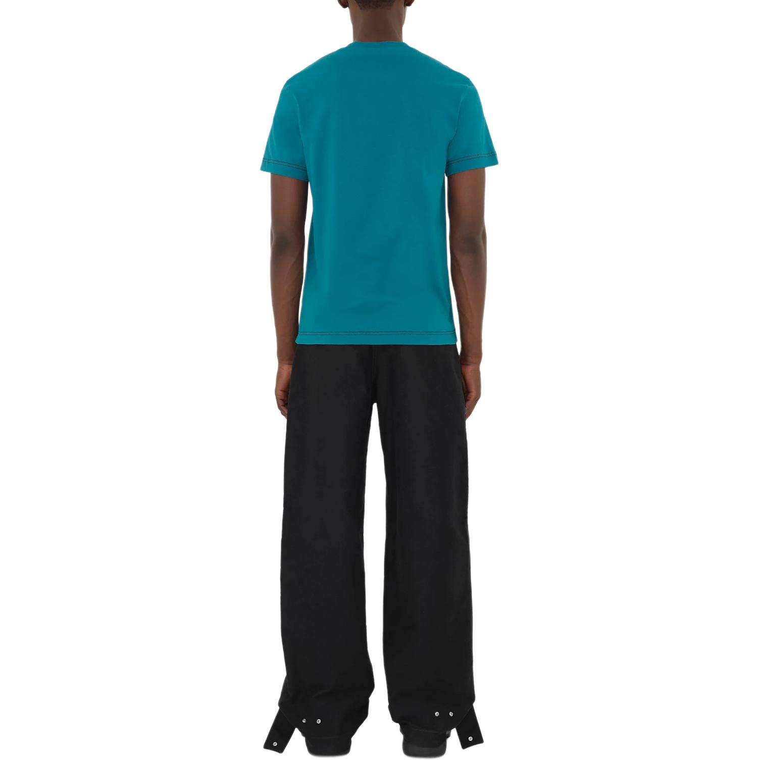 Burberry Solid Color Crewneck Drop-Shoulder T-Shirt Men’s Light Blue 80957781 圖 5