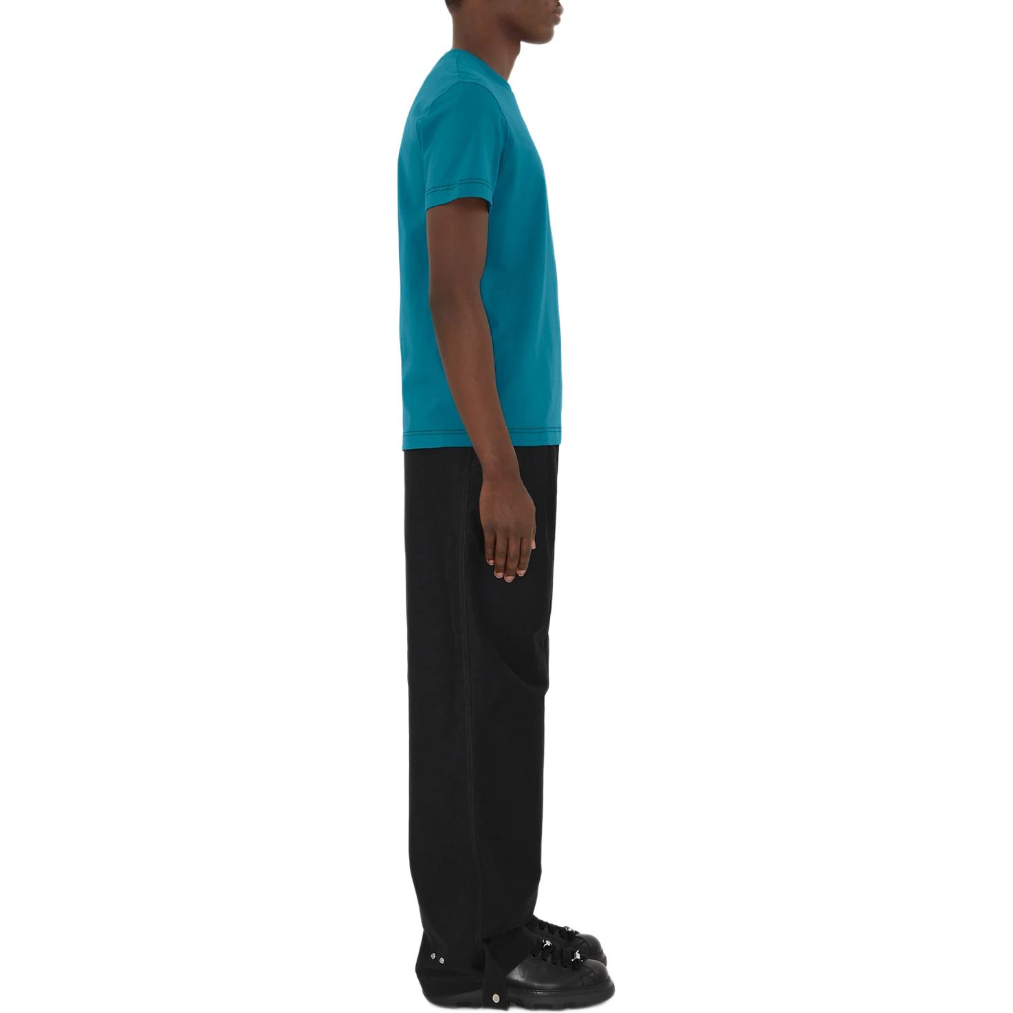 Burberry Solid Color Crewneck Drop-Shoulder T-Shirt Men’s Light Blue 80957781 圖 6