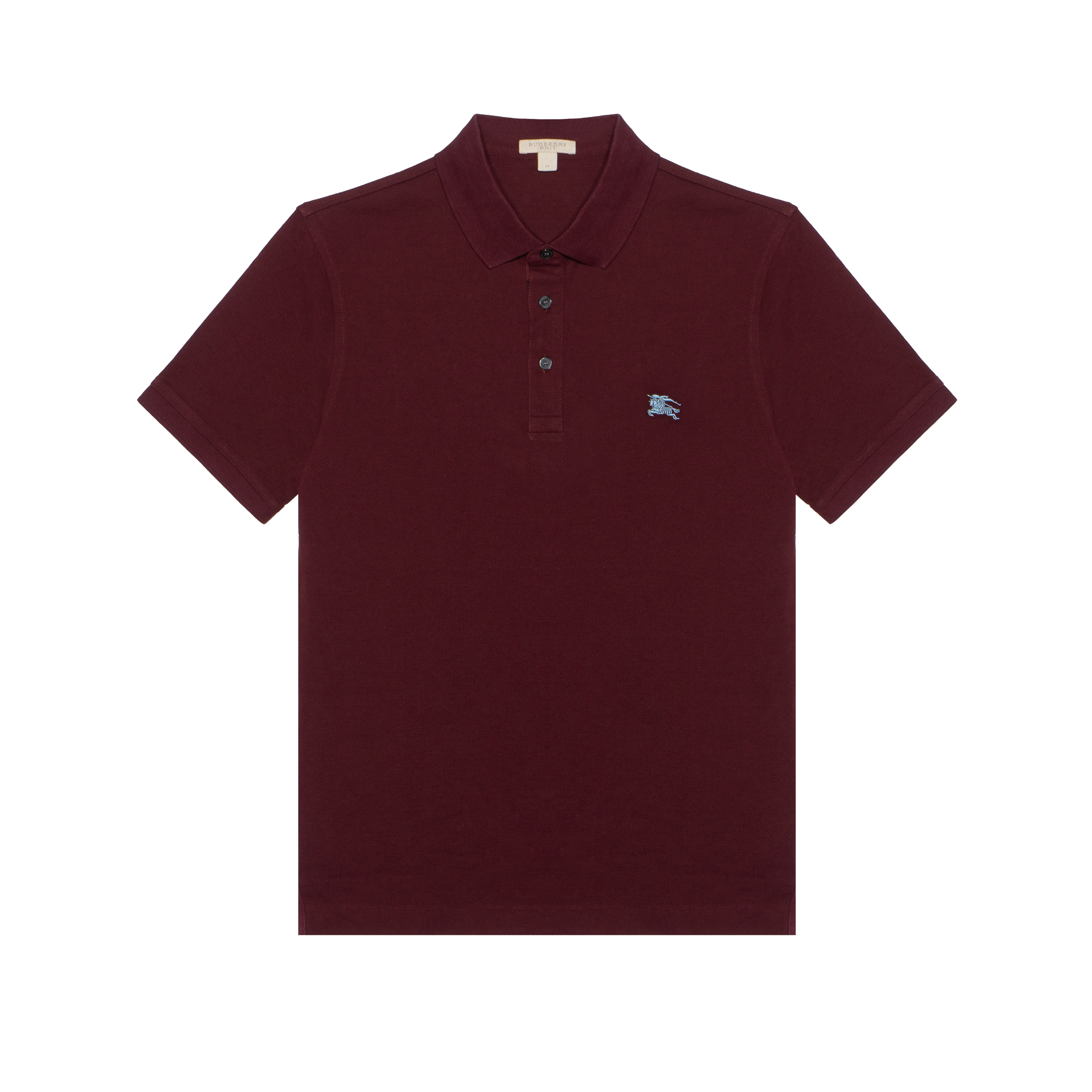 Burberry Solid Color Equestrian Embroidery Polo Shirt Men’s Deep Red 40612371
