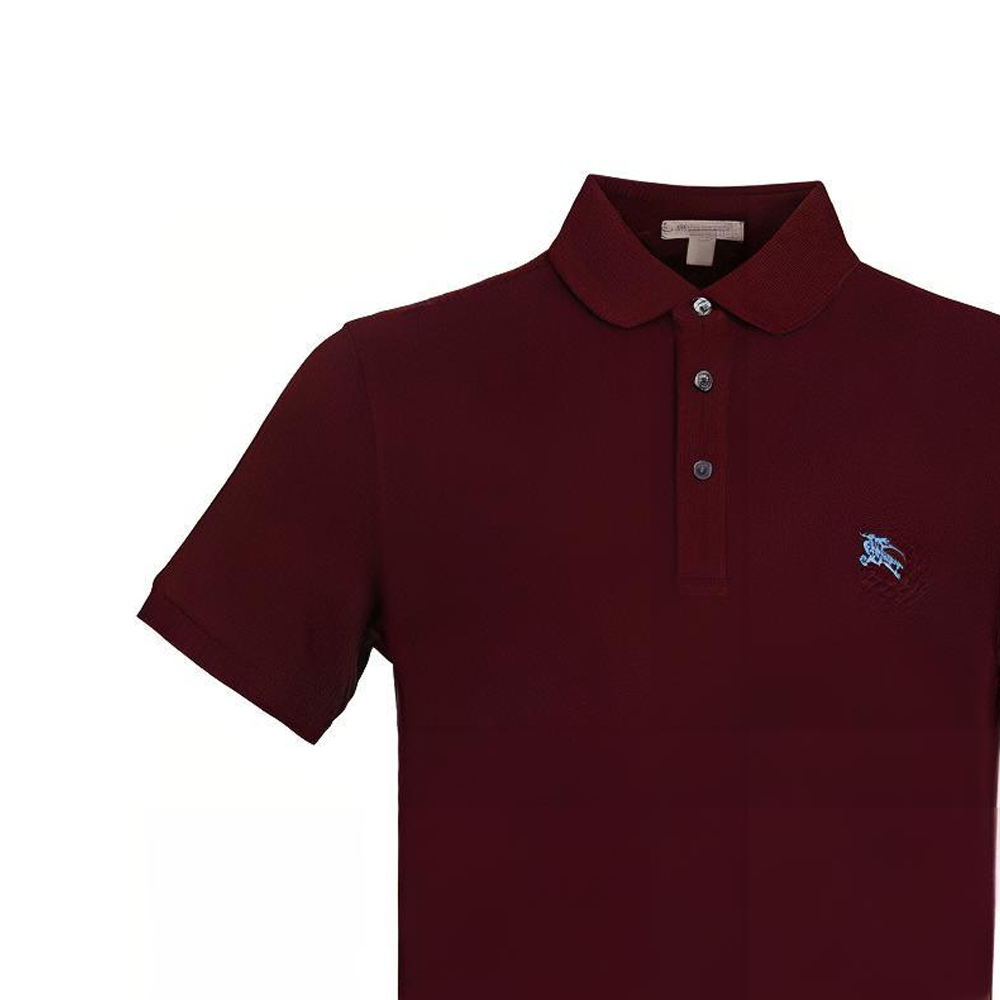 Burberry Solid Color Equestrian Embroidery Polo Shirt Men’s Deep Red 40612371 圖 7