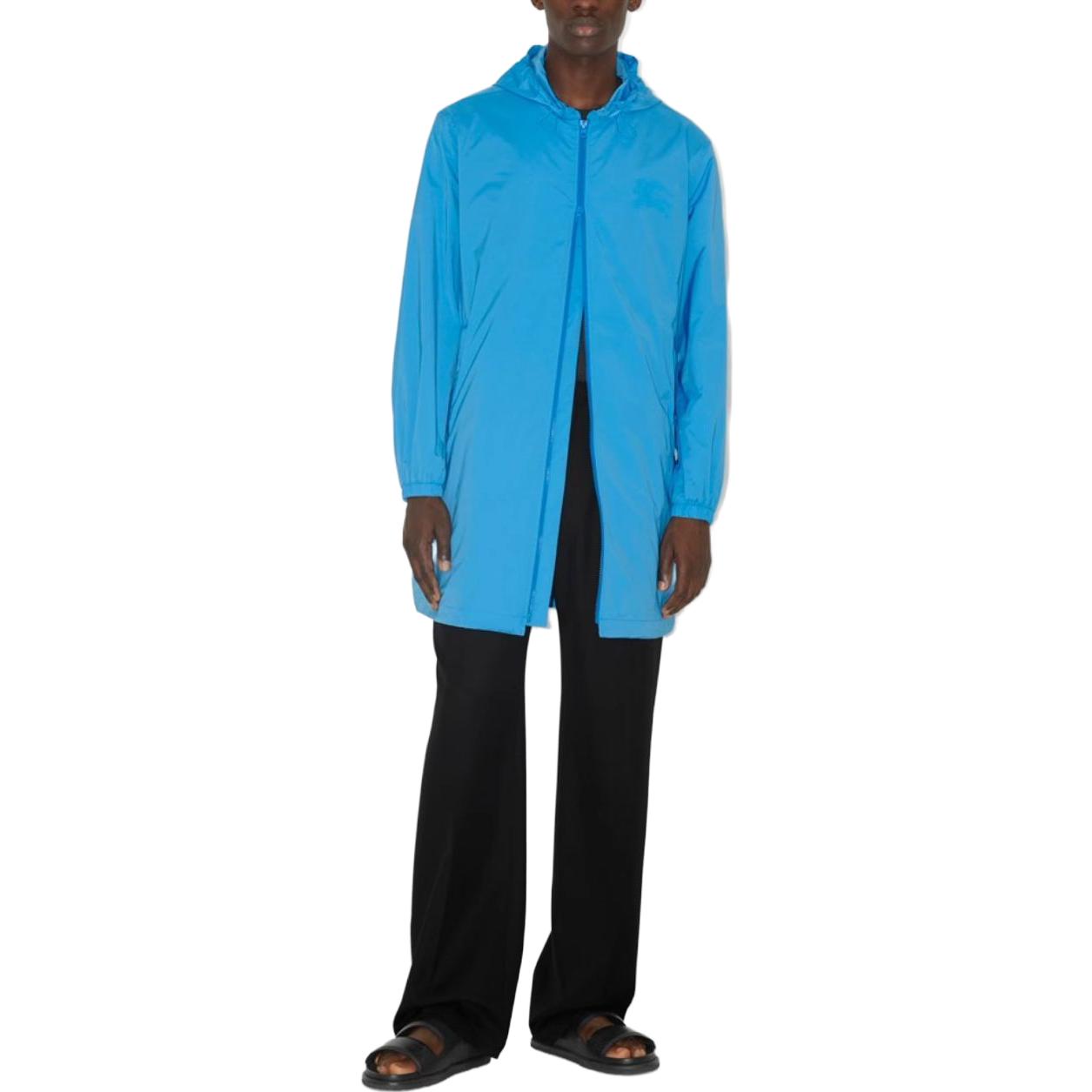 Lookbook バーバリー メンズ ソリッドカラー フード付き ジップ 長袖 トレンチコート 80709401