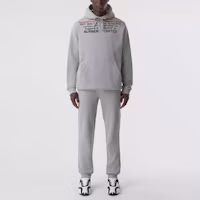 Lookbook Burberry Solid Color Knit Jogger Sweatpants Grey 80482871