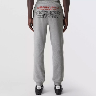 Burberry Pantalones Jogger Grises de Punto Color Sólido 80482871 Details for Burberry Pantalones Jogger Grises de Punto Color Sólido 80482871