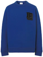Burberry Solid Color Letter Logo Sweatshirt - Blue 80501771 Burberry Solid Color Letter Logo Sweatshirt - Blue 80501771