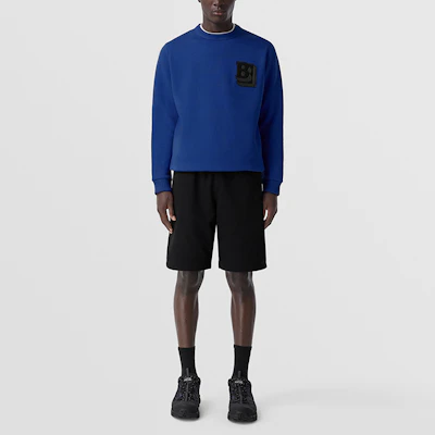 Burberry Solid Color Letter Logo Sweatshirt - Blue 80501771 Lookbook Burberry Solid Color Letter Logo Sweatshirt - Blue 80501771