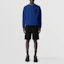 Lookbook Burberry Solid Color Letter Logo Sweatshirt - Blue 80501771