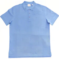 Burberry Solid Color Logo Embroidered Polo Shirt - Blue. 80675851 Burberry Solid Color Logo Embroidered Polo Shirt - Blue. 80675851