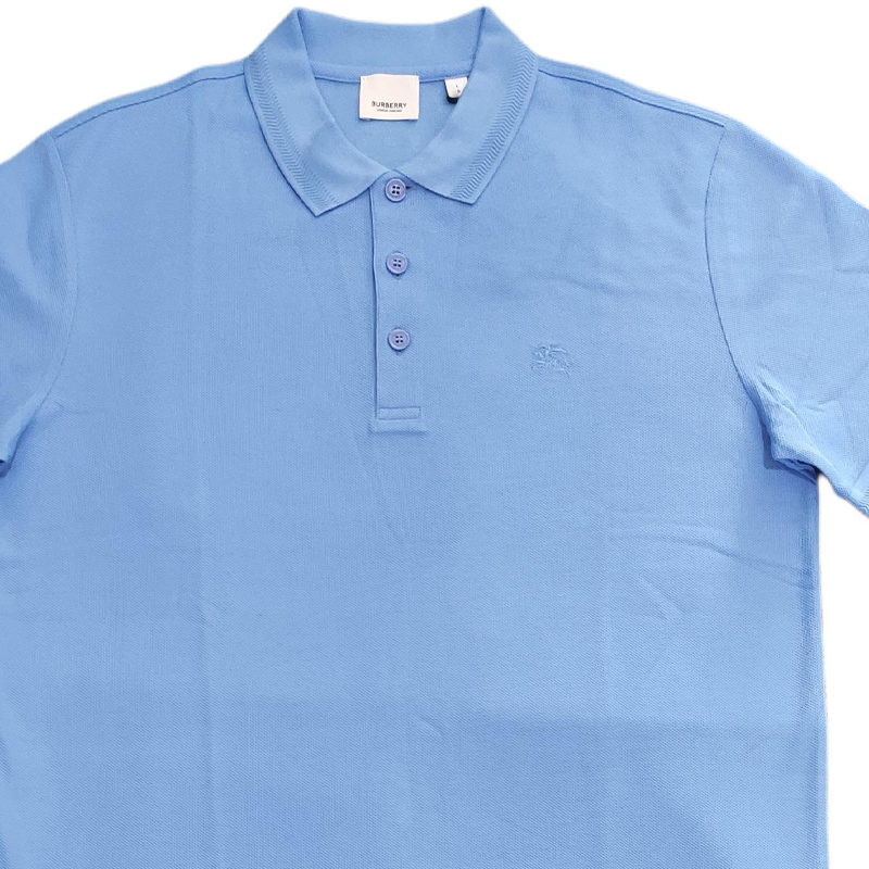 Details for Burberry 素色刺繡標誌短袖POLO衫-藍色 80675851