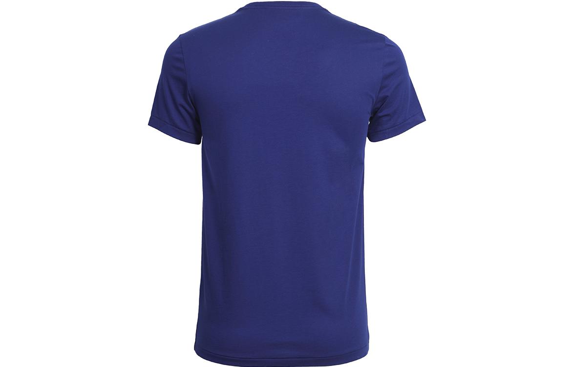 Burberry Solid Color Logo Embroidered Casual Crew Neck T-Shirt Blue . 40685911 圖 3