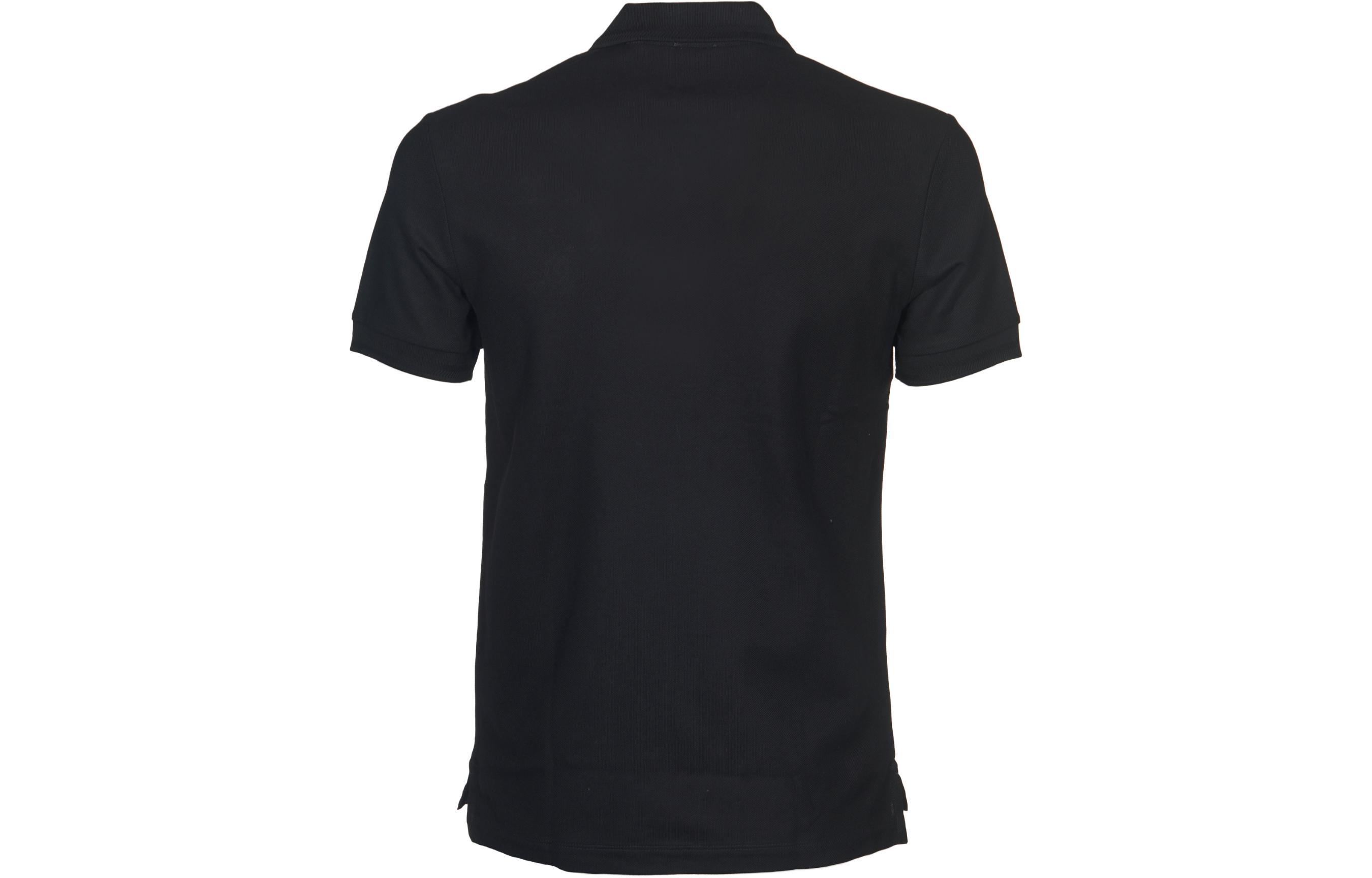 Lookbook Burberry Solid Color Logo Embroidered Casual Polo Shirt Black - 80840101