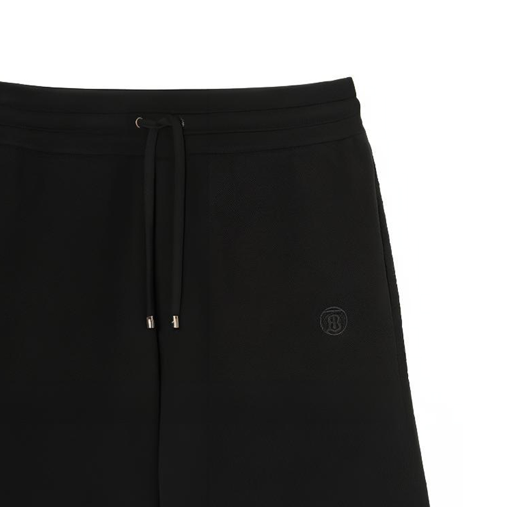 Sizing Burberry 純色刺繡Logo休閒短褲 男款 黑色 80393021