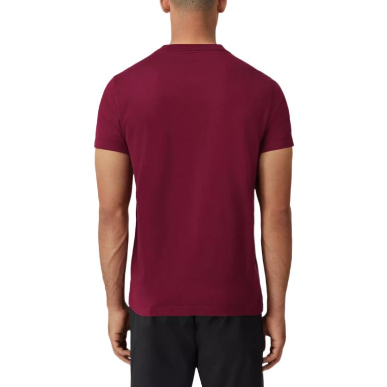 Burberry Solid Color Logo Embroidered Men’s T-Shirt Pomegranate Red 80570891 圖 5