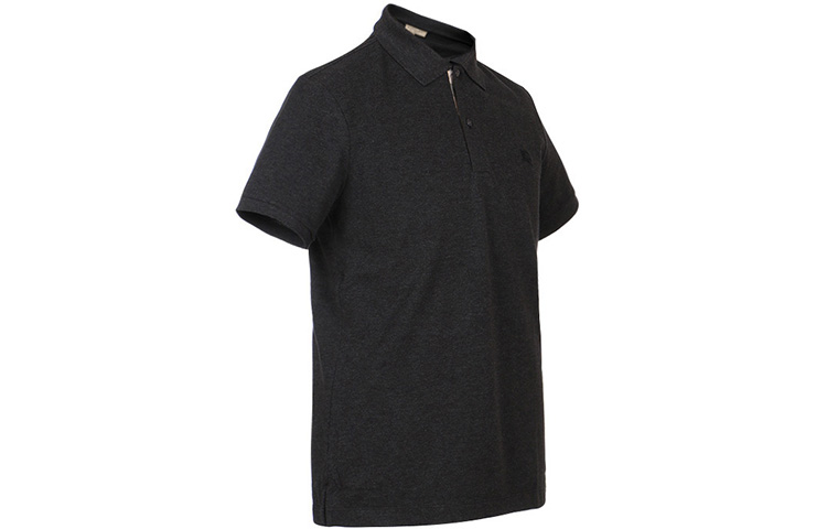 Burberry Solid Color Logo Embroidered Polo Shirt Men’s Dark Gray. 39756901 圖 4