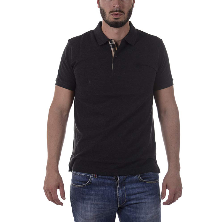Burberry Solid Color Logo Embroidered Polo Shirt Men’s Dark Gray. 39756901 圖 5
