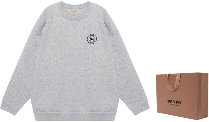 Burberry Solid Color Logo Print Pullover Sweatshirt Light Grey. 80038171 Shop Burberry Solid Color Logo Print Pullover Sweatshirt Light Grey. 80038171