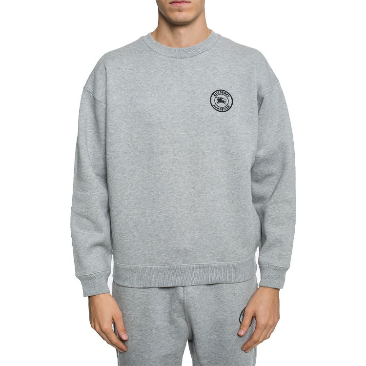 Sizing Sudadera Burberry Gris Claro con Logo y Diseño Sólido. 80038171