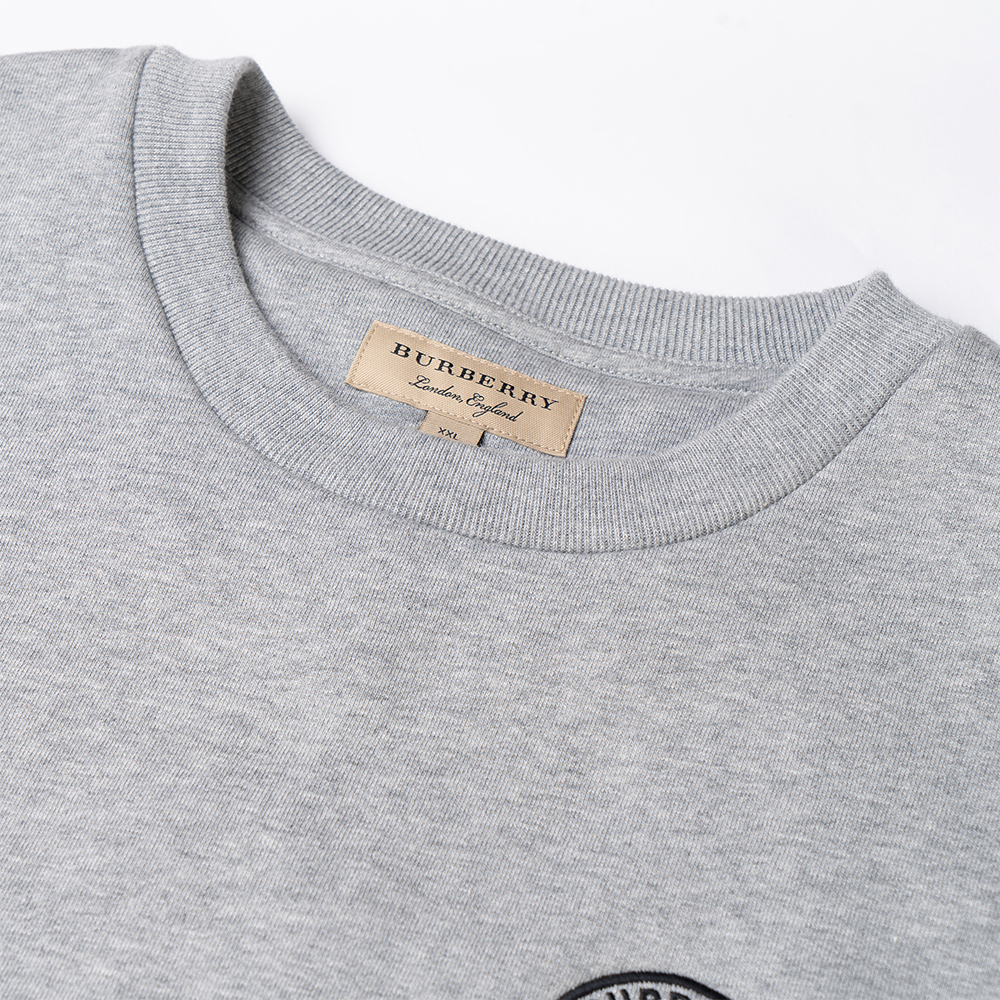 Cheap Sudadera Burberry Gris Claro con Logo y Diseño Sólido. 80038171