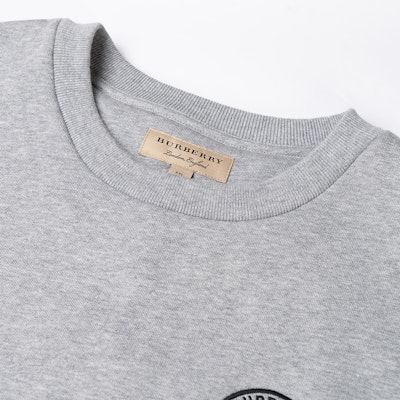 Burberry Solid Color Logo Print Pullover Sweatshirt Light Grey. 80038171 Cheap Burberry Solid Color Logo Print Pullover Sweatshirt Light Grey. 80038171