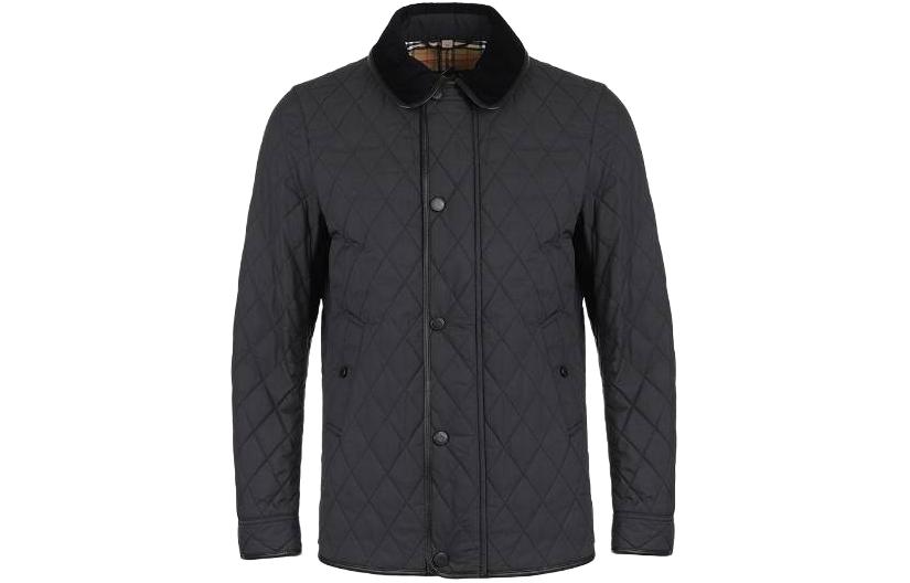 Burberry Solid Color Long-Sleeve Jacket Black 80387321