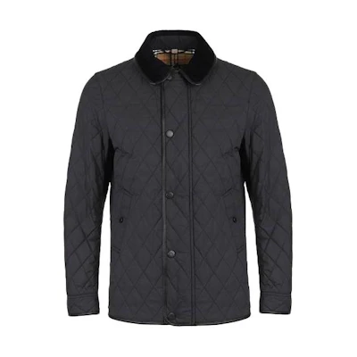 Burberry Solid Color Long-Sleeve Jacket Black 80387321