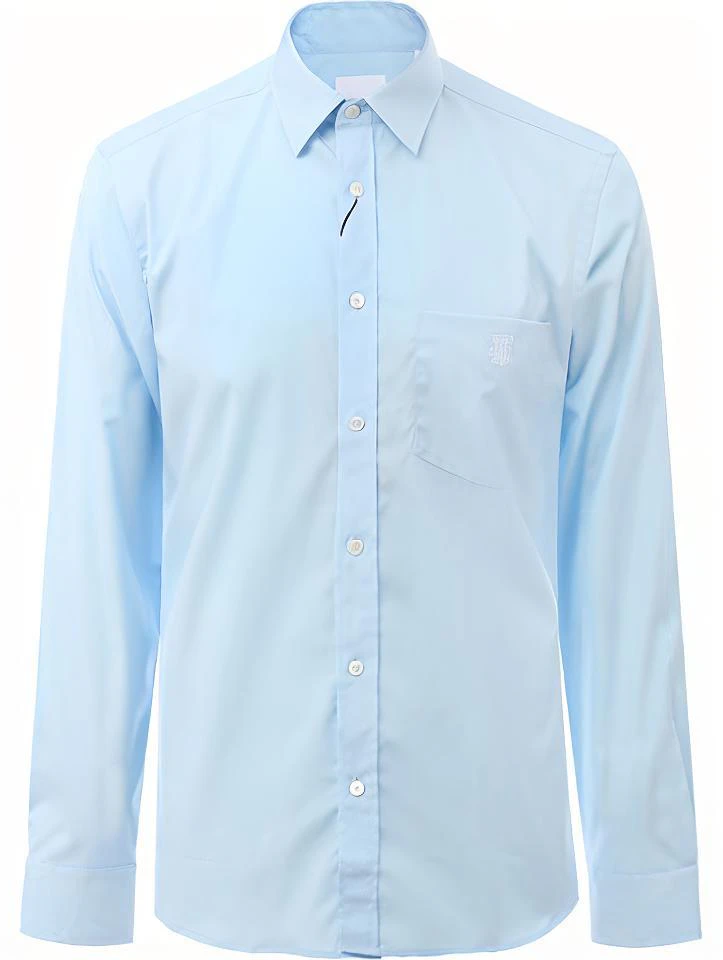 burberry-solid-color-long-sleeve-collared-shirt-blue-80113701