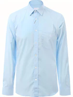 Burberry Solid Color Long Sleeve Collared Shirt Blue 80113701 Burberry Solid Color Long Sleeve Collared Shirt Blue 80113701