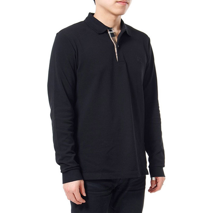 Burberry Solid Color Long Sleeve Polo Shirt 80271071 圖 5