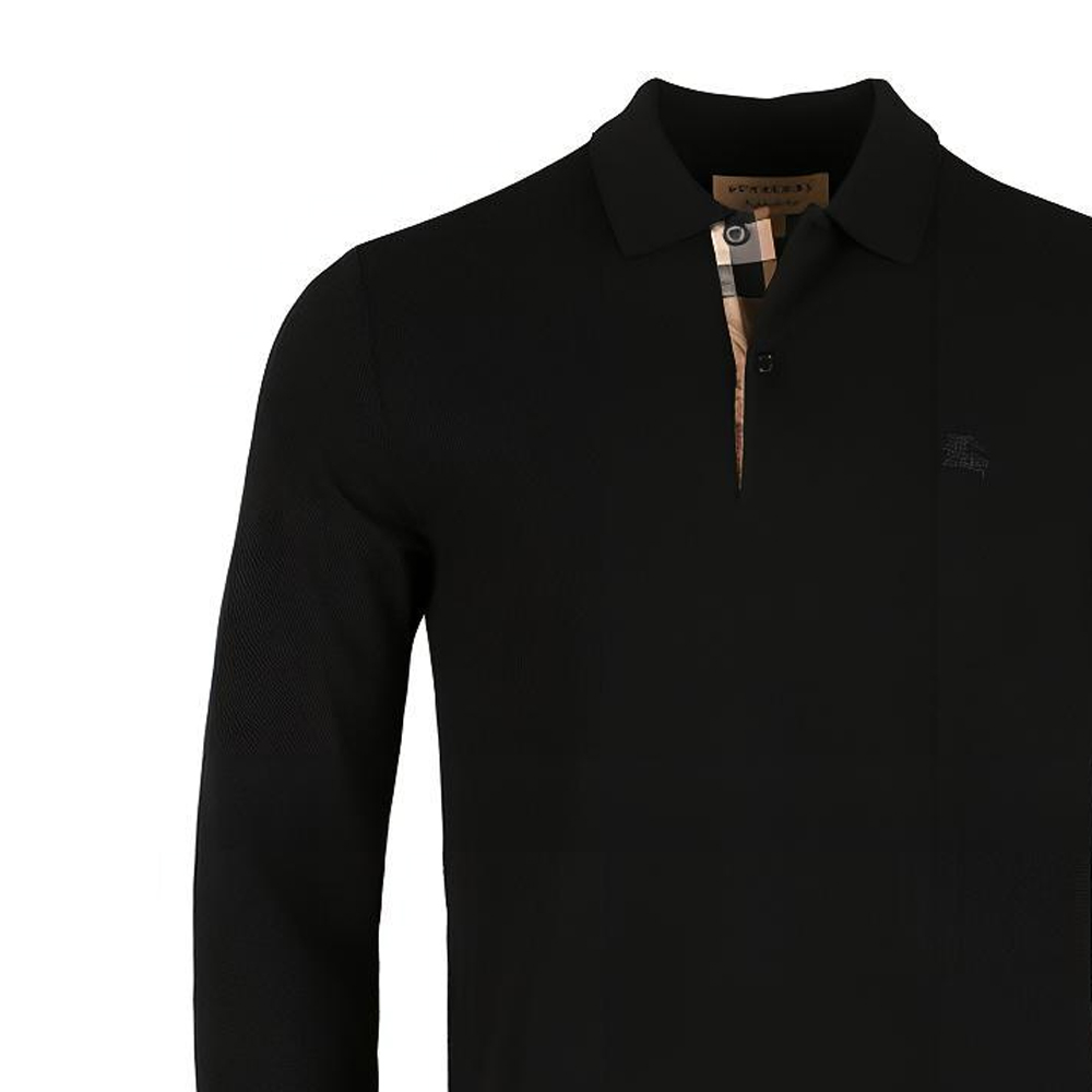 Burberry Solid Color Long Sleeve Polo Shirt 80271071 圖 6