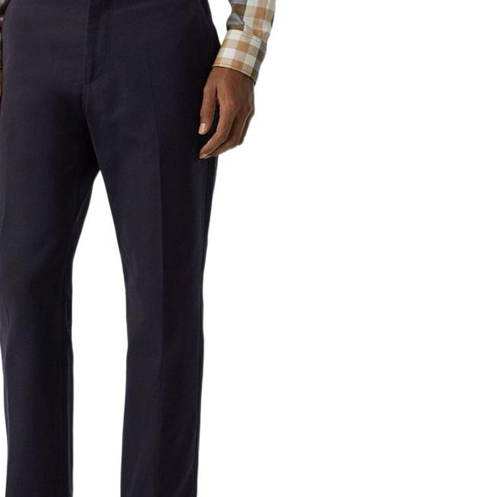 Details for Burberry Celana Panjang Kasual Navy Blue Mid-Waist Stylish. 80046071