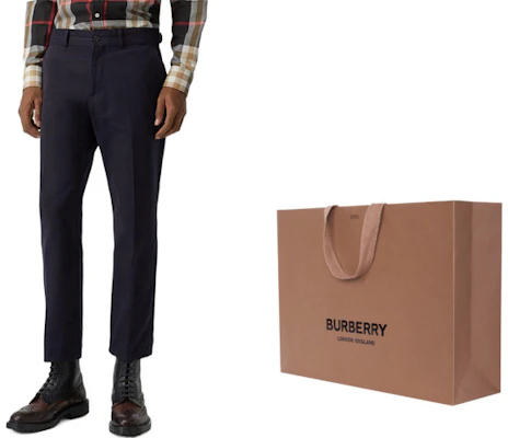 Burberry Celana Panjang Kasual Navy Blue Mid-Waist Stylish. 80046071 Cheap Burberry Celana Panjang Kasual Navy Blue Mid-Waist Stylish. 80046071