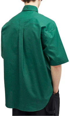 Burberry Solid Color Short-Sleeve Loose Fit Shirt for Men in Dark Green. 80829011 Shop Burberry Solid Color Short-Sleeve Loose Fit Shirt for Men in Dark Green. 80829011
