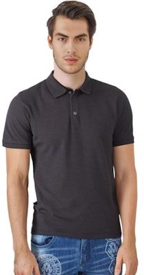 버버리 솔리드 컬러 다크 그레이 반팔 폴로 셔츠. 80045801 Shop 버버리 솔리드 컬러 다크 그레이 반팔 폴로 셔츠. 80045801