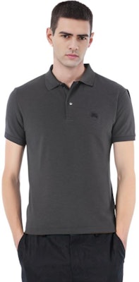 버버리 솔리드 컬러 다크 그레이 반팔 폴로 셔츠. 80045801 Details for 버버리 솔리드 컬러 다크 그레이 반팔 폴로 셔츠. 80045801