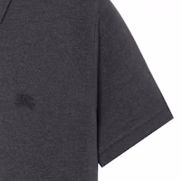 Cheap Burberry深灰色純色短袖Polo衫 80045801