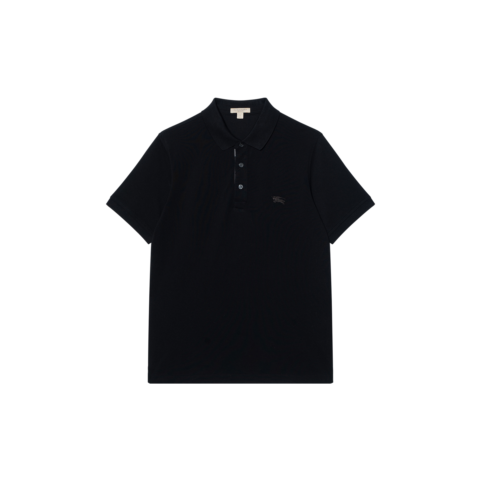 Burberry Solid Color Short Sleeve Polo Shirt Black 40551241