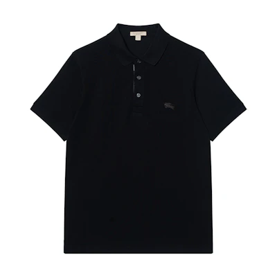 Burberry Solid Color Short Sleeve Polo Shirt Black 40551241