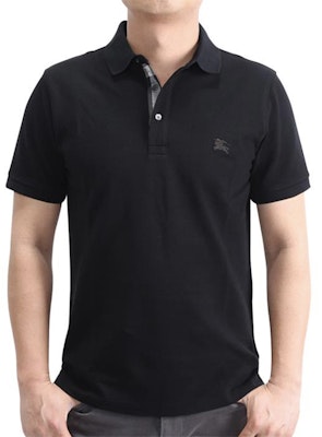 Baju Polo Lengan Pendek Berwarna Hitam Burberry. 40551241 Shop Baju Polo Lengan Pendek Berwarna Hitam Burberry. 40551241