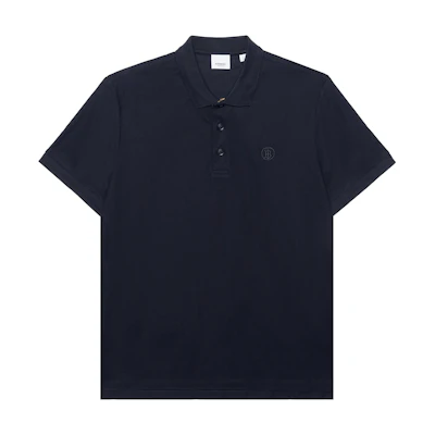 Burberry Solid Color Slim Fit Short Sleeve Polo Shirt Men’s Black 8055227_#_B1488
