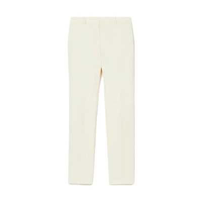 Burberry Solid Color Straight-Leg Casual Pants Men’s White 80659091