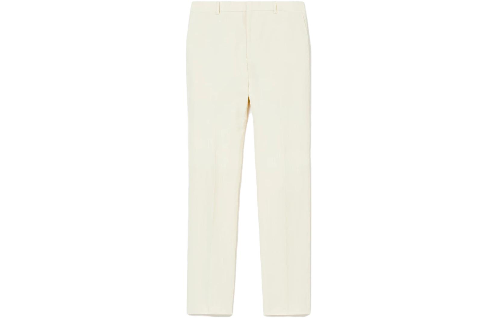 Burberry Solid Color Straight-Leg Casual Pants Men’s White 80659091 圖 2