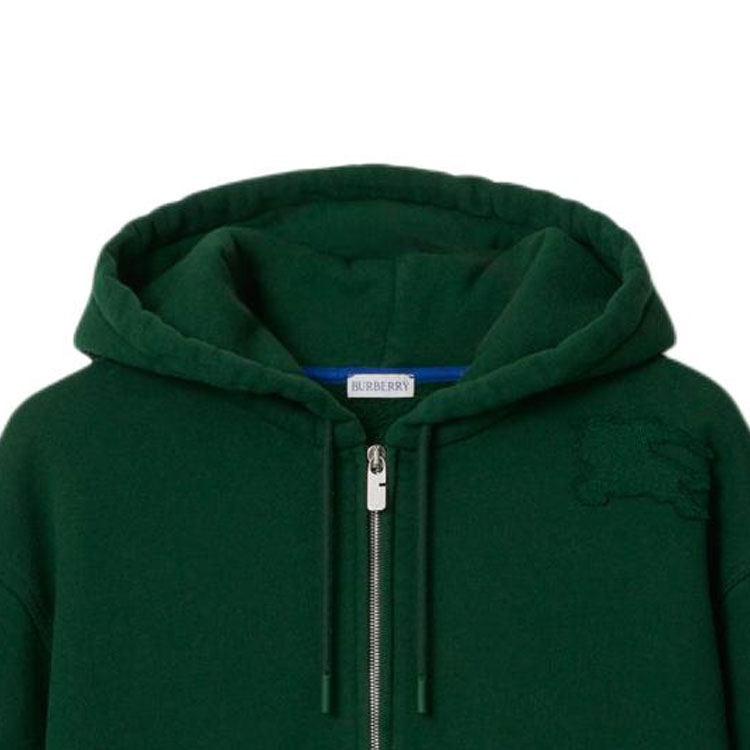 Sizing Sudadera con Capucha Verde Ivy Burberry con Cremallera y Estilo Casual. 80849811