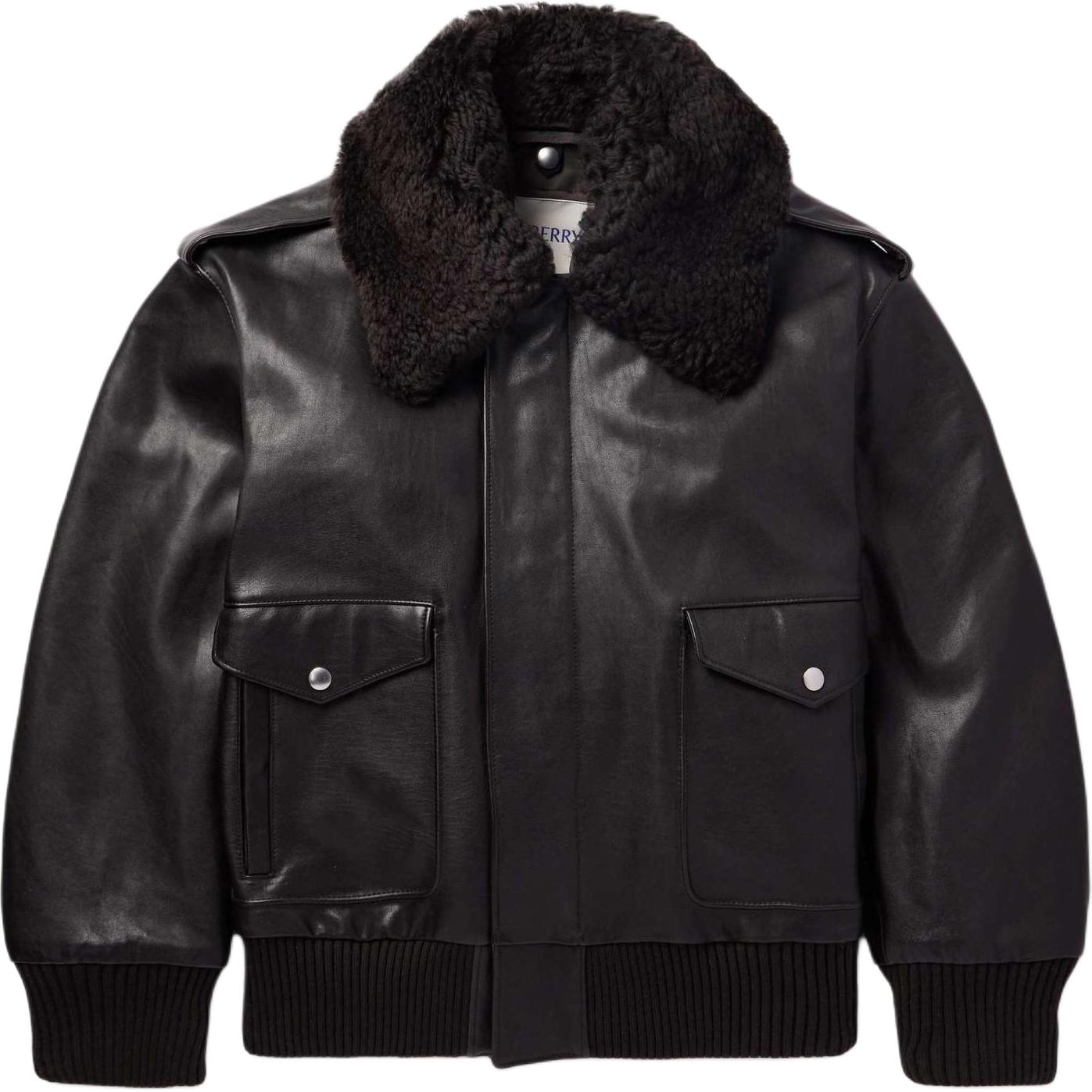 Burberry Solid Color Zip-Up Jacket Black Long Sleeve Stylish Outerwear POIZON240513458