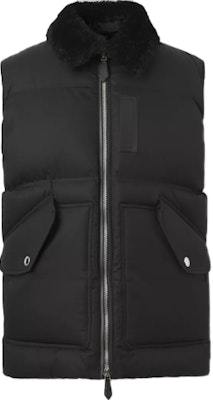 バーバリー 無地 ジップアップ ファー襟付き ノースリーブ ダウンベスト 80438291 Buy バーバリー 無地 ジップアップ ファー襟付き ノースリーブ ダウンベスト 80438291